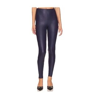 Good American Better Than Leather Leggings in Navy Blue (Size: M)